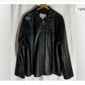 VTG Wilsons Leather M. Julian Mens Black Leather Jacket Coat Size XL Full Zip